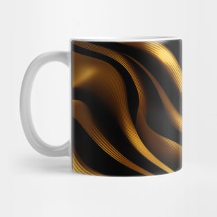 Golden Harmony: Abstract Stripes in Luxe Gold Mug